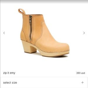 Swedish Hasbeens zip it emy NWT never worn